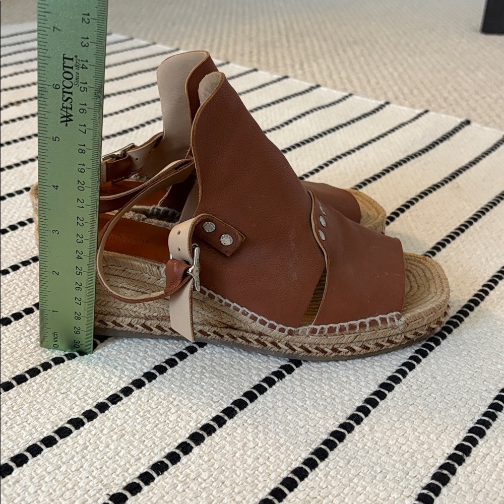 Rag & Bone Brown Leather Espadrille Sandals - Picture 5 of 6